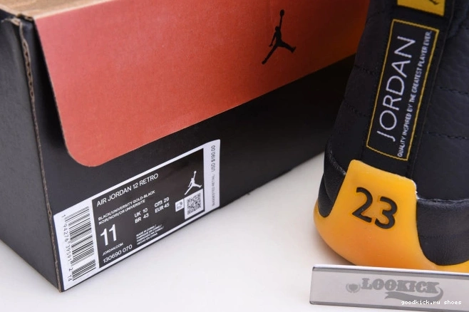 Rep Black 130690-070 Jordan Retro Gold University 12 Air 0719